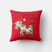 牛のクリスマスかわいい子供たち クッション (裏面)