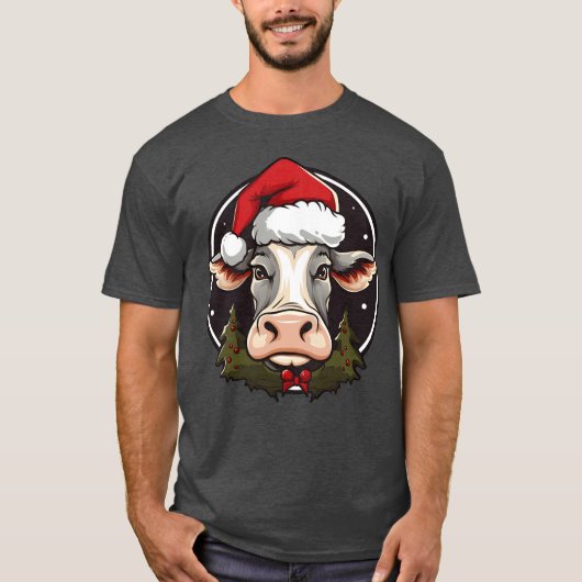 牛のクリスマスの友人 Tシャツ (正面)