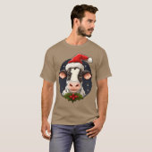 牛のクリスマスの友人 Tシャツ (正面フル)