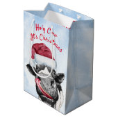 牛のクリスマスウォーターの色 ミディアムペーパーバッグ (裏面アングル)