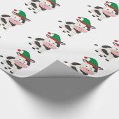 牛のクリスマスエルフ ラッピングペーパー (角)