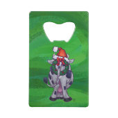 牛のクリスマスオングリーン クレジットカード栓抜き (裏面)