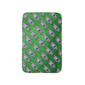 牛のクリスマスオングリーン バスマット (正面縦)