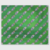 牛のクリスマスオングリーン ラッピングペーパー (フラット)