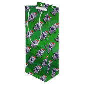 牛のクリスマスオングリーン ワインギフトバッグ (裏面アングル)