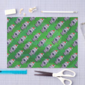 牛のクリスマスオングリーン 薄葉紙 (クラフト)