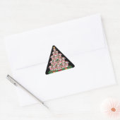 牛のクリスマスツリー 牧畜好きな人への牛のプレゼント 三角形シール (封筒)