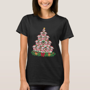 牛のクリスマスツリー 牧畜好きな人への牛のプレゼント Tシャツ