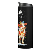 牛のクリスマスライトオーナメント タンブラー (回転右)