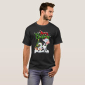 牛のクリスマス飾り サンタ 牛 クリスマス Tシャツ (正面フル)