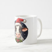 牛のクリスマス コーヒーマグカップ (正面右)