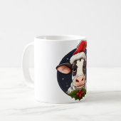牛のクリスマス コーヒーマグカップ (正面左)