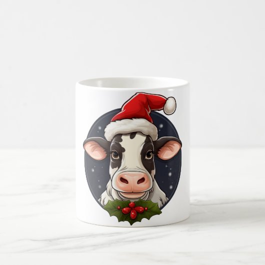 牛のクリスマス コーヒーマグカップ (中央)
