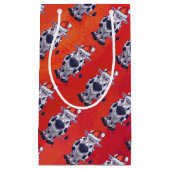 牛のクリスマス スモールペーパーバッグ (正面)