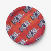 牛のクリスマス ペーパープレート (正面)