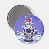 牛のクリスマス マグネット (正面/裏面)