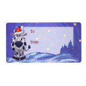 牛のクリスマス ラベル (正面)