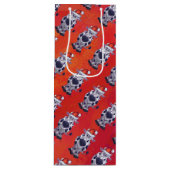 牛のクリスマス ワインギフトバッグ (正面)