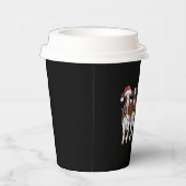 牛のクリスマス 牛愛好家へのギフト ホリデーシーズン 農場 紙コップ (右)