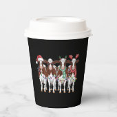 牛のクリスマス 牛愛好家へのギフト ホリデーシーズン 農場 紙コップ (正面)