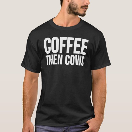 牛のコーヒーは牛 Tシャツ (正面)