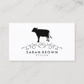 牛のシルエット 名刺 (正面)