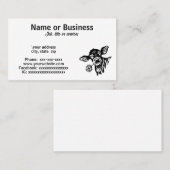 牛のシルエット 名刺 (正面/裏面)