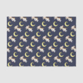 牛のジャンプ月の水の色絵画の芸術 薄葉紙 (正面)