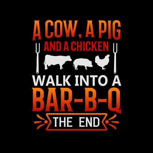 牛のジョークオレンジ ラッピングペーパー