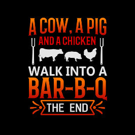 牛のジョークオレンジ ラッピングペーパー