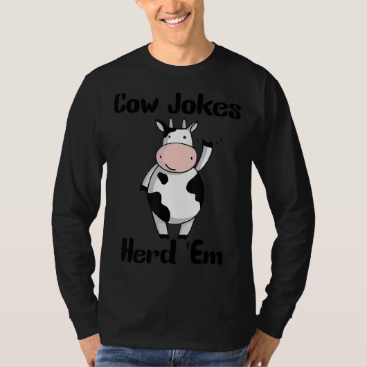 牛のジョーク群れ'em皮肉なパンチ牛のジョーク10 tシャツ (正面)