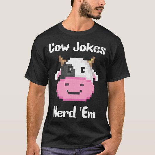 牛のジョーク群れ'em皮肉なパンチ牛のジョーク5 tシャツ (正面)