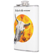 牛のスカルと火 フラスク (左)