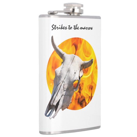 牛のスカルと火 フラスク (右)