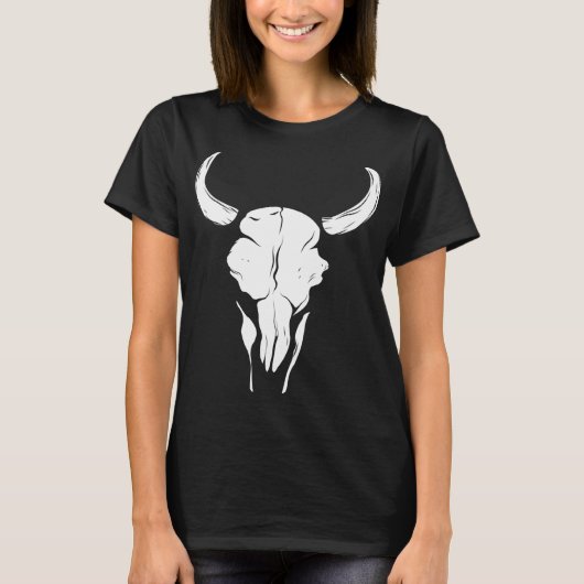 牛のスカル Tシャツ (正面)
