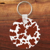 牛のスキンスポットプリント農家 キーホルダー (裏面)
