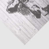 牛のスケッチ風化されたバームウッドデカップージ 薄葉紙 (詳細)