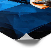 牛のステンドグラス ポスター (角)