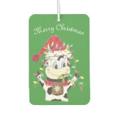 牛のスノーベルとクリスマスは軽い空気フレッシュナー カーエアーフレッシュナー (正面)