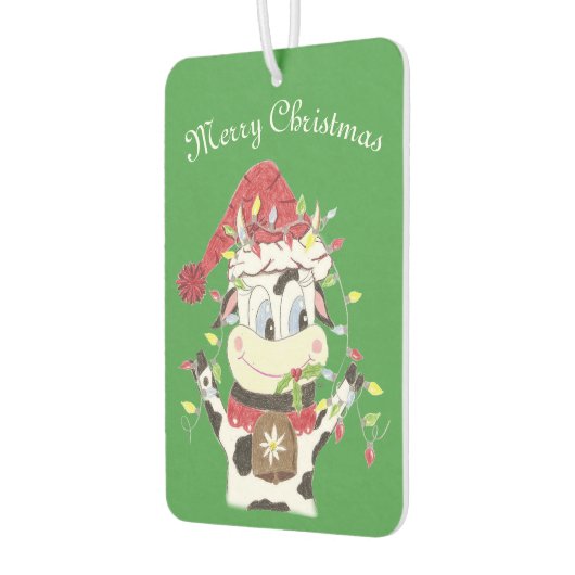 牛のスノーベルとクリスマスは軽い空気フレッシュナー カーエアーフレッシュナー (左)