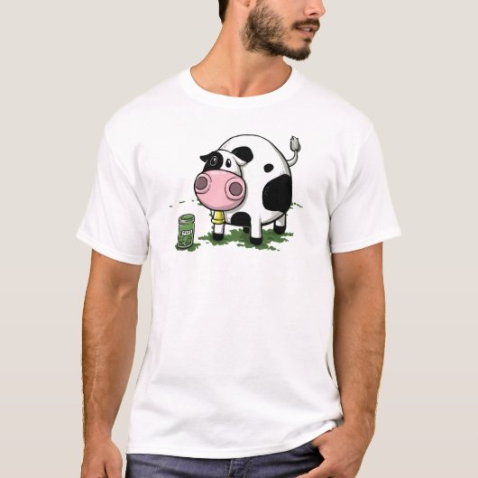 牛のチッピング Tシャツ (正面)