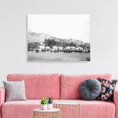 牛のチームと黒の谷の馬車 キャンバスプリント (インサイチュ (リビング))