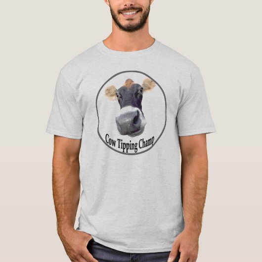 牛のティッピングシャンTシャツ Tシャツ (正面)