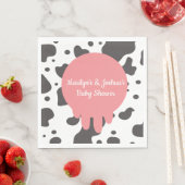 牛のティーツベビーシャワーファームナプキン スタンダードランチョンナプキン (インサイチュ)