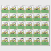 牛のテレビ番組おもしろい漫画 ラッピングペーパー (フラット)