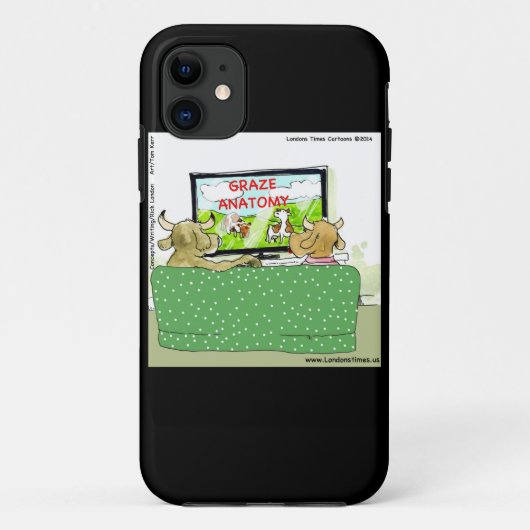 牛のテレビ番組 楽しい漫画 Case-Mate iPhoneケース (裏面)