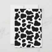 牛のテーマの赤ちゃんシャワー サンキューカード (裏面)