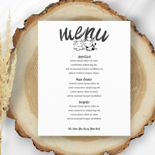 牛のテーマモーのメパーソナライズされたニュー結婚と言った