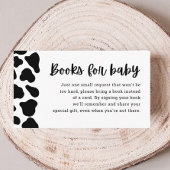 牛のテーマ赤ちゃんシャワーブックリクエストカード エンクロージャーカード