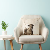 牛のデコのロングセピアトーンファームハウス クッション (椅子)